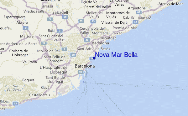 Nova Mar Bella Surf Forecast and Surf Reports (Catalunia, Spain)